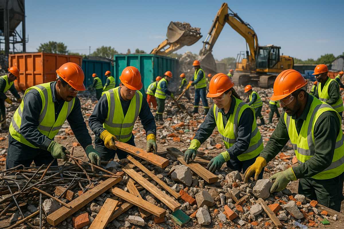 Как происходит сортировка строительного мусора на специализированных площадках